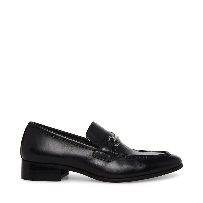 Loafers Steve Madden Philippe Cuero Hombre Negras | ES ETE64S